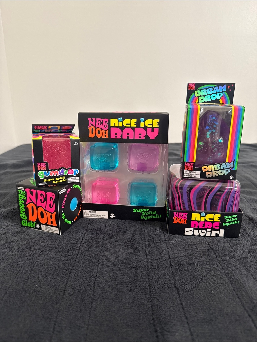 NEE DOH Colorful Squish Pack - Pink & Blue